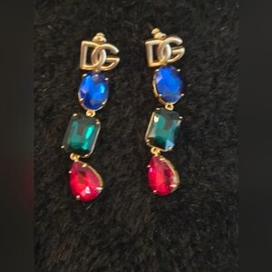 18kgp D&G Elegant Multicolor Drop Earrings